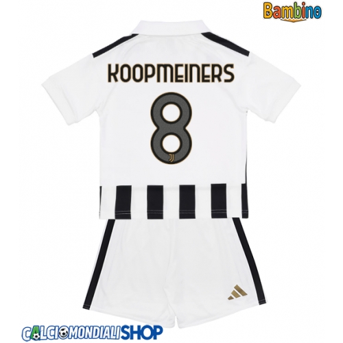 Maglie da calcio Juventus Teun Koopmeiners #8 Prima Maglia Bambino 2026-27 Manica Corta + Pantaloni corti)
